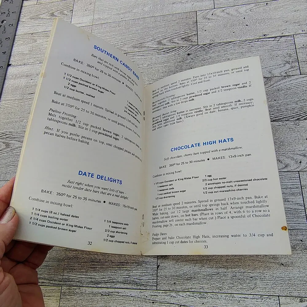 Occident King Midas 117 Bar Cookie Recipes Vtg Cookbook Booklet Peavy Flour Mill